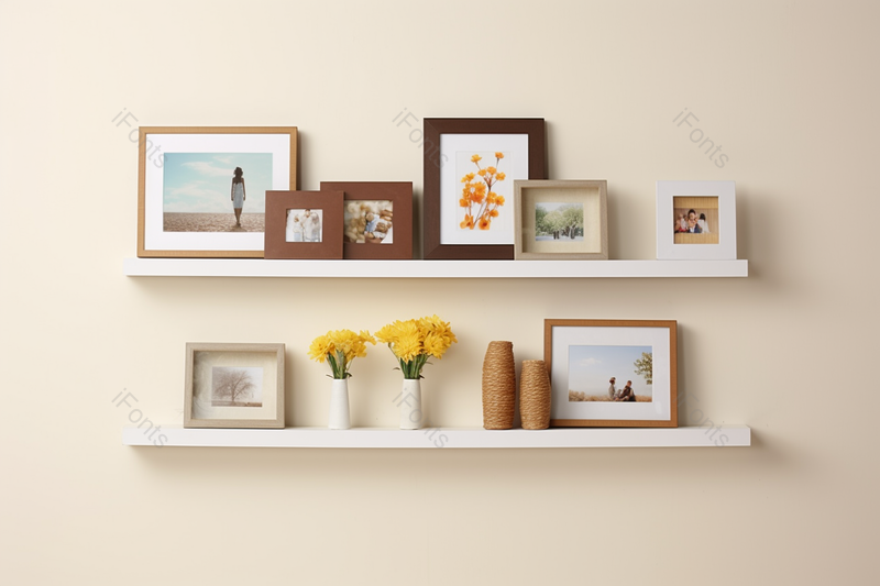 墙面相框组合清新简约简约,高清,摄影图,摄影图片,图片大全,摄影图免费下载